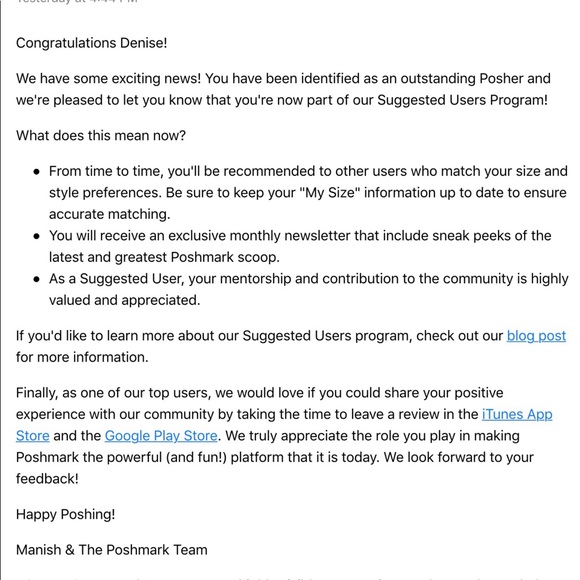 πI'M A SUGGESTED USER/POSH AMBASSADOR π - Picture 2 of 2